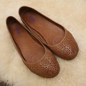 Indigo by Clarks Ballet Flats Tan Leather 8.5